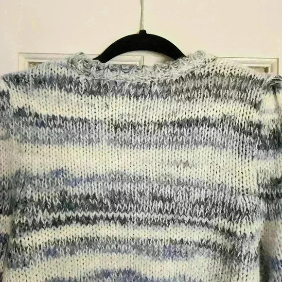 Wild Fable Women's Blue Comfy Cozy Crop Knit Chunky Fall Winter Sweater Medium - Picture 6 of 11